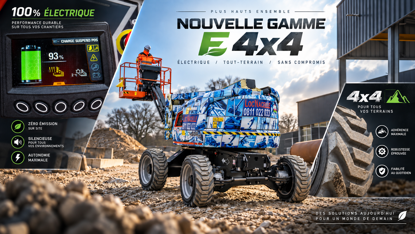 Nacelle électrique tout-terrain E-4X4 Loc'Nacelle